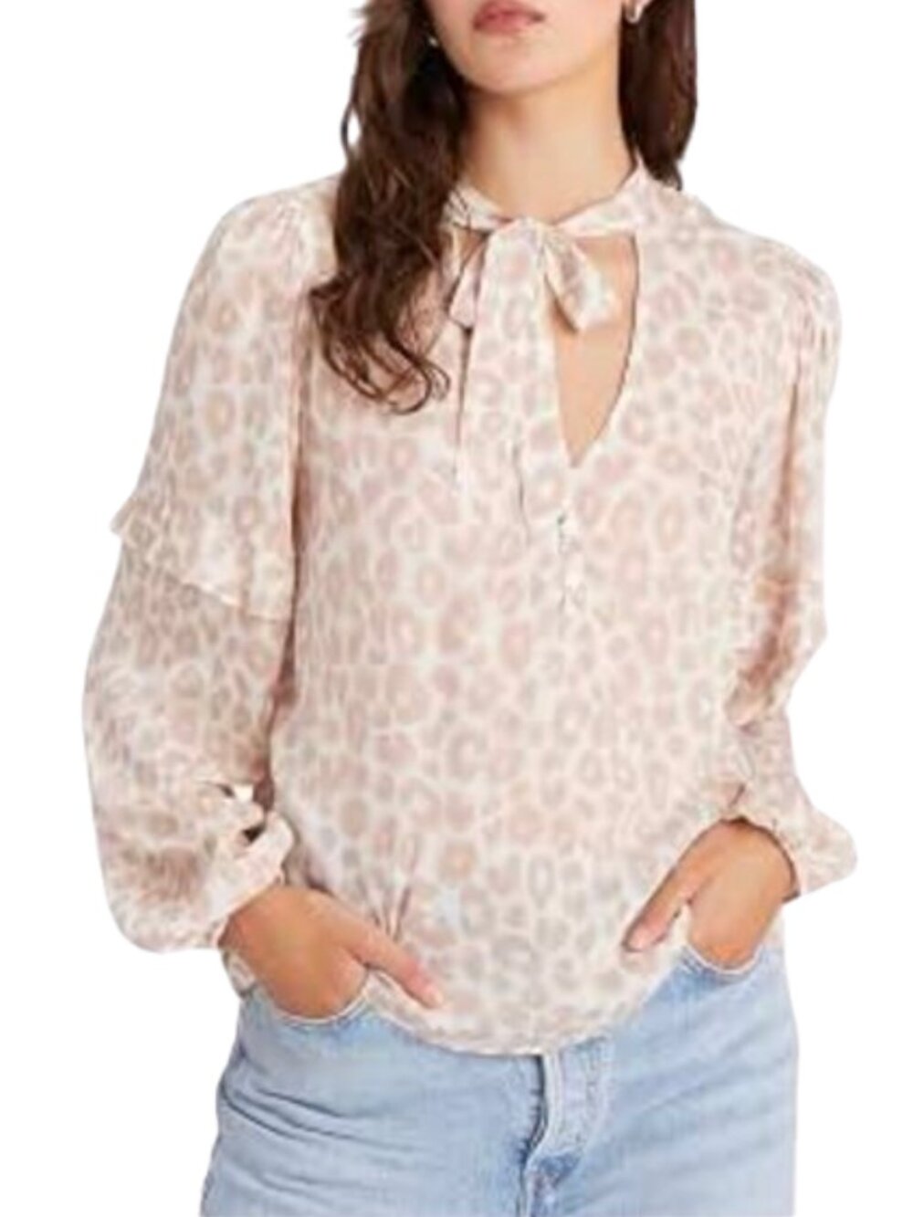 Women's Plus XXL Sanctuary Stargaze Blouse in Bare Leo